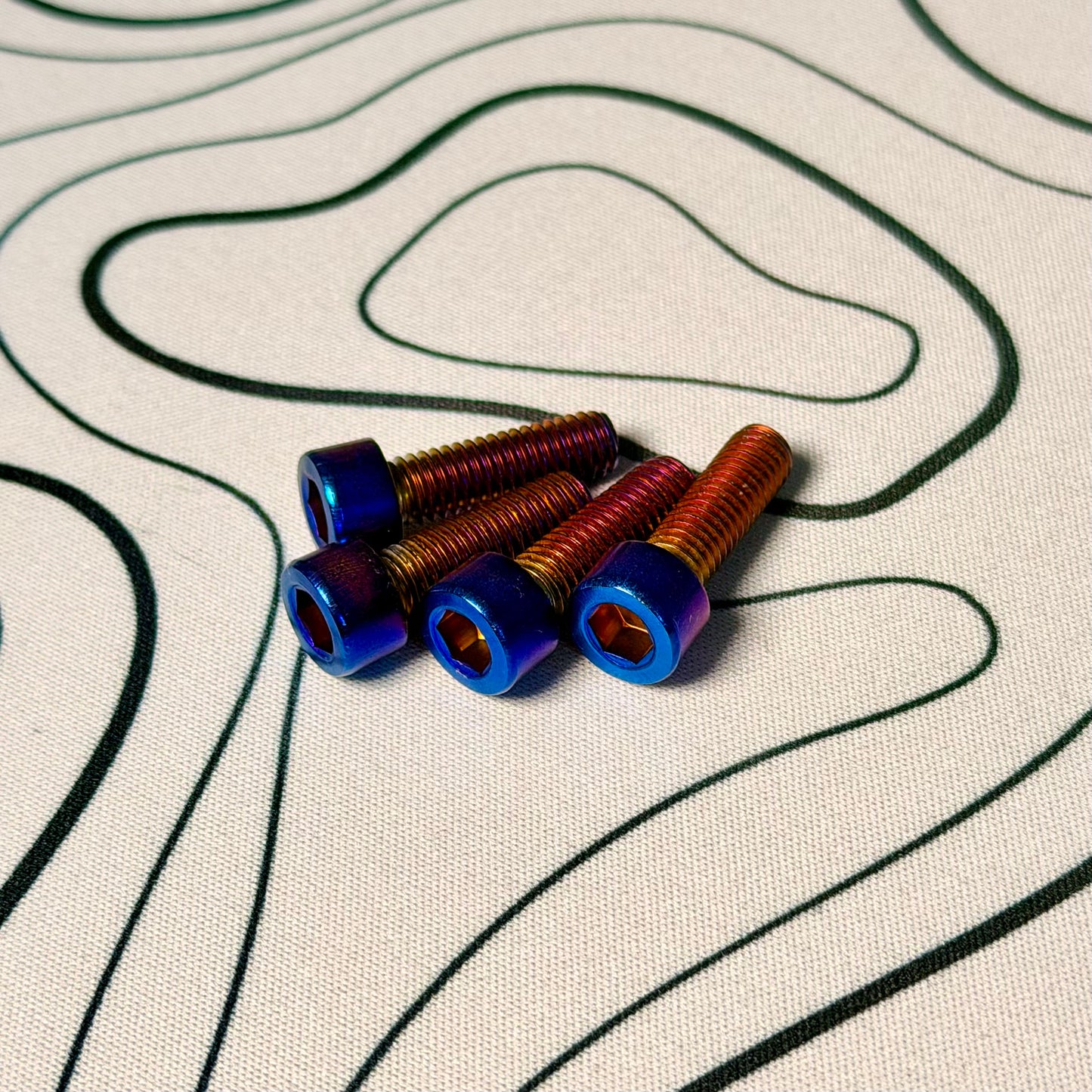 Burnt Blue Caliper Bolts